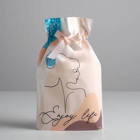 Пакет с лентой Enjoy life, 20 × 30 см