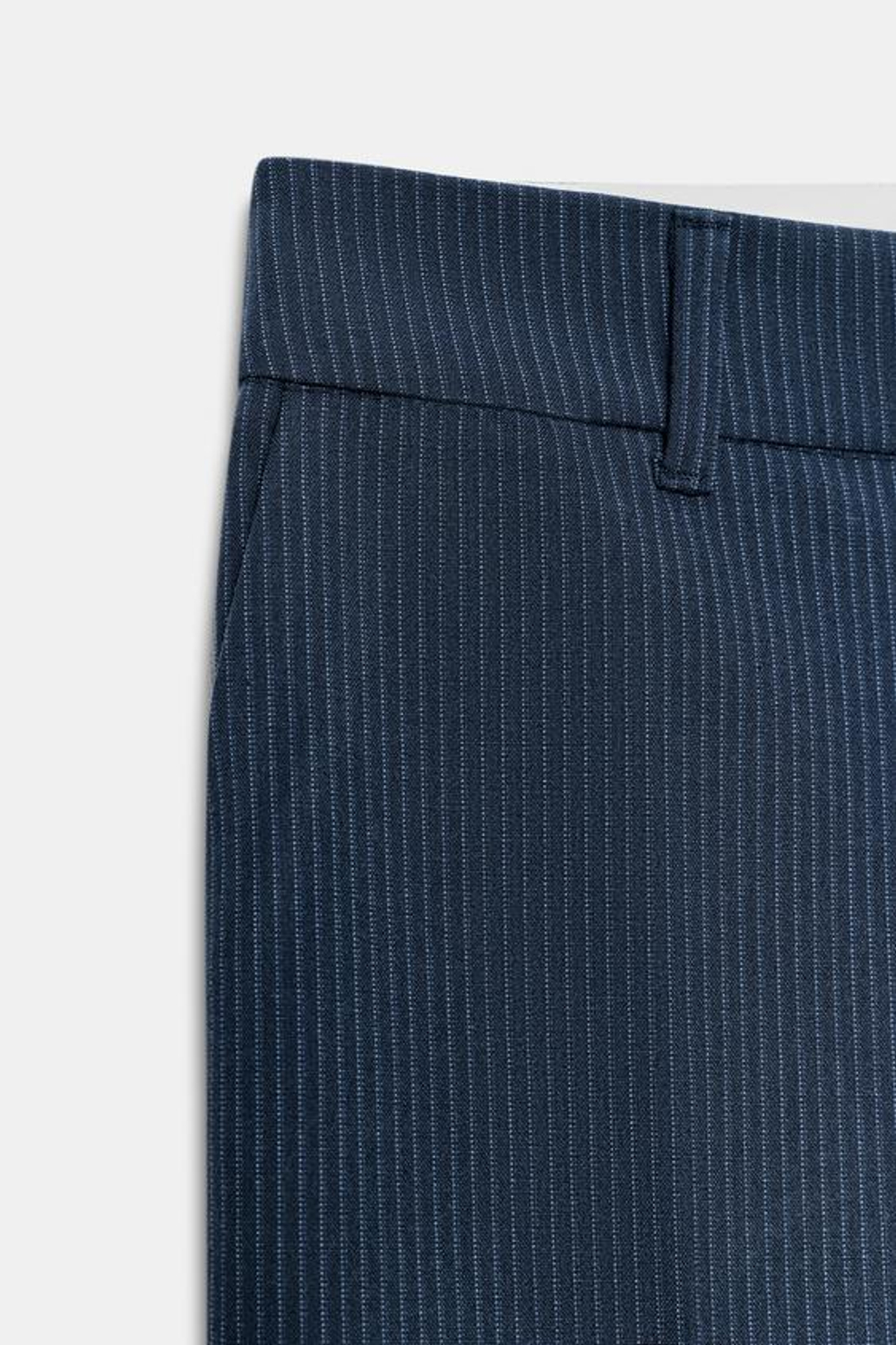 ZARA БРЮКИ ПРЯМОГО КРОЯ С НИЗКОЙ ПОСАДКОЙ, СИНИЙ