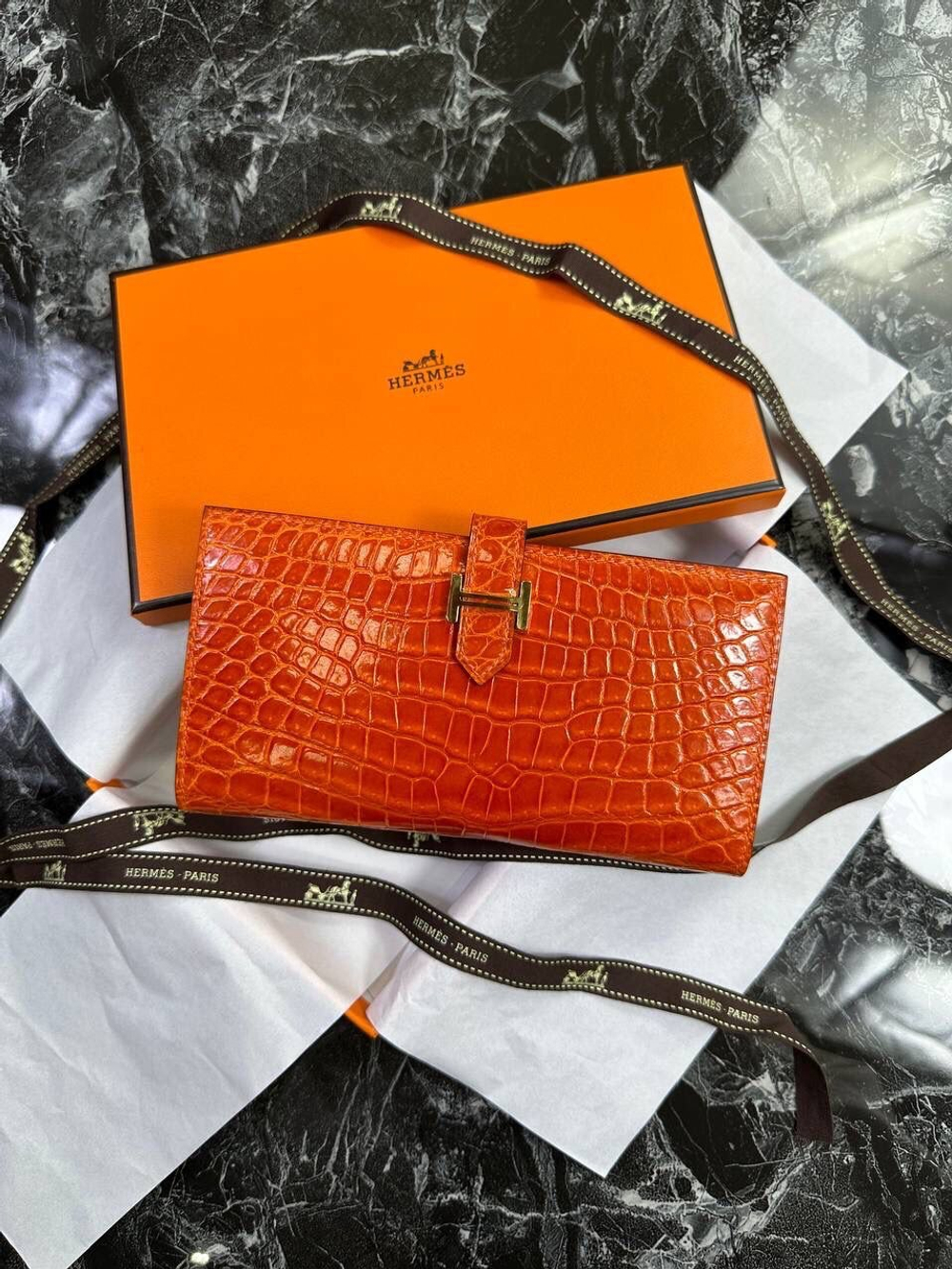 Клатч Hermes из кожи крокодила, арт. 463842430