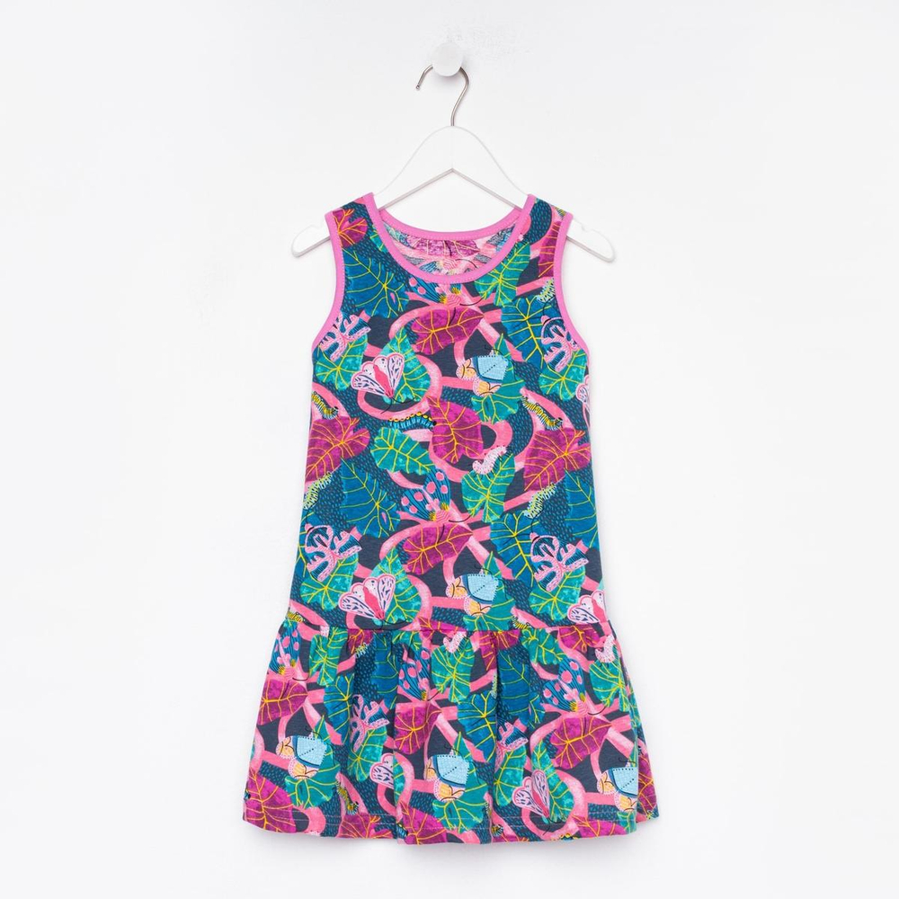 Платье А.80-16 КТ р.110см. фуксия/синий 7861697