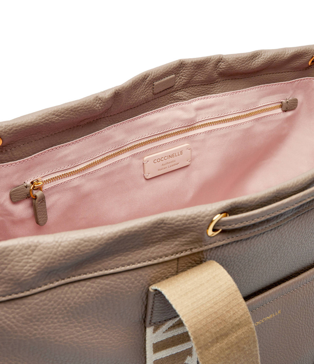 Кожаная сумка-шопер Coccinelle - бежевый(E1 R7B 11 01 01)