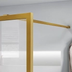 Душевое ограждение Vincea Walk-In 80 VSW-1HC800CFBG стекло прозрачное-рифленое/профиль брашированное золото