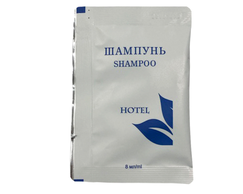 Шампунь одноразовый 8мл "Hotel" синий в саше*500шт/кор