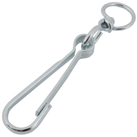 Карабин с вертлюгом 50 мм (белый цинк 2 шт)