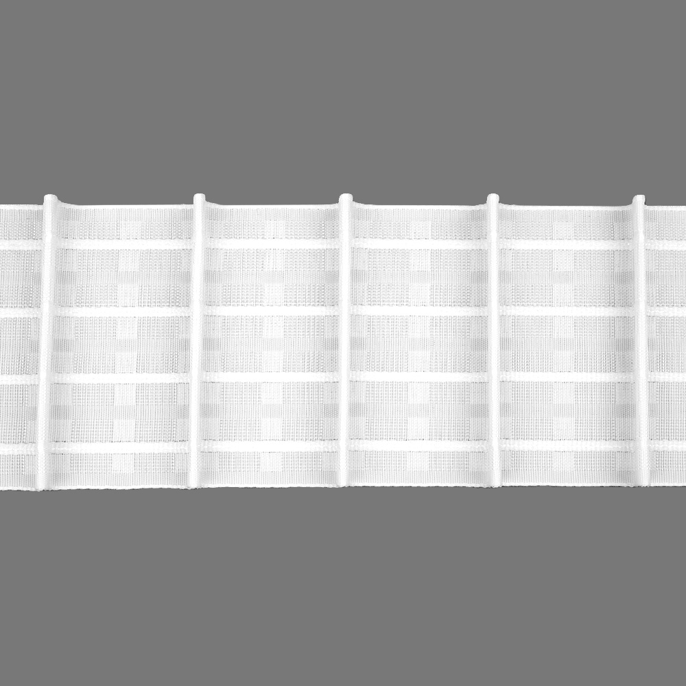 Шторная лента многокарманная 4338P (1:1,5) Oz-is Premium тканая 10 см/50м (8 карманов, корд-4 шнура)