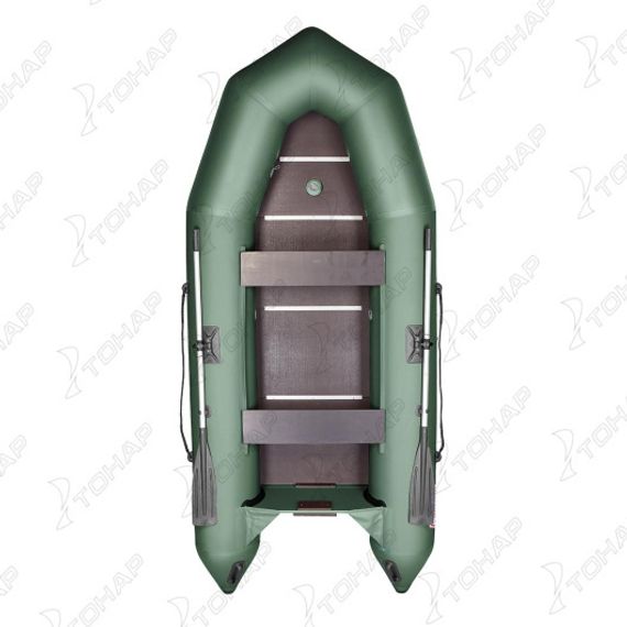 Лодка Тонар Капитан Т330 (киль+пол) зеленая