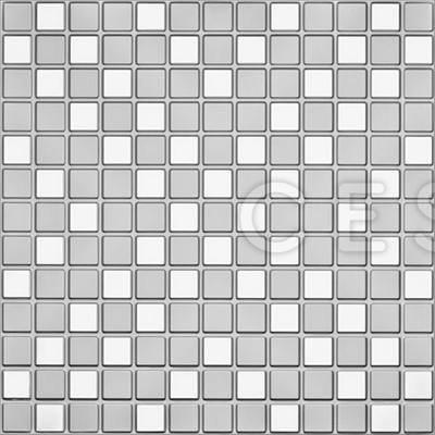 Потолочная кассета 300х300 мм. Cesal Мозаика серебро объемная 46D