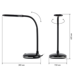 Светильник настольный LED, 8 Вт, черный, Эра, NLED-477-8W-BK, 20х120, Б0041083