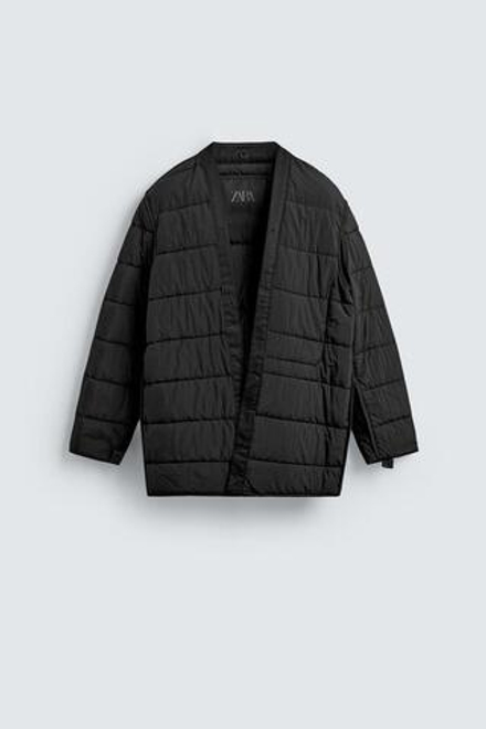 ZARA ТРЕНЧ С ОТСТЕГИВАЮЩЕЙСЯ ПОДКЛАДКОЙ, ЧЕРНЫЙ