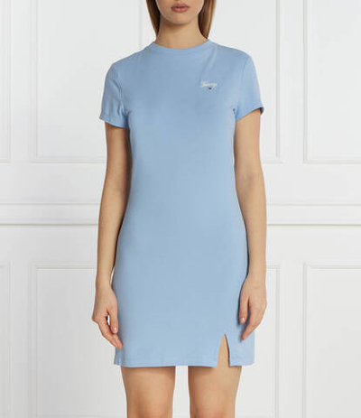 Платье SCRIPT SS Tommy Jeans - голубой(DW0DW17926)