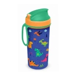 СТАКАН ДЕТСКИЙ С ДЕКОРОМ И ПЕТЛЕЙ 400МЛ (Зеленый)