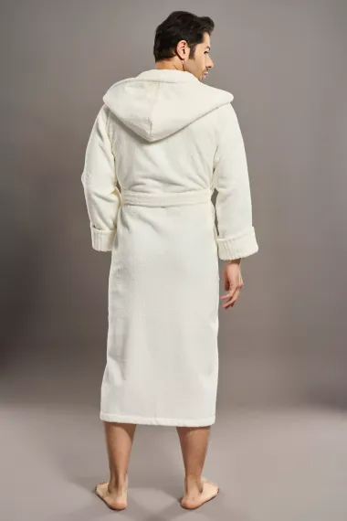 Халат мужской махровый 1430 кремовый Nusa Турция