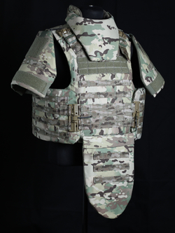Жилет МСЗ2 + напашник, плечи + защитные вставки СВМПЭ Бр1, С2