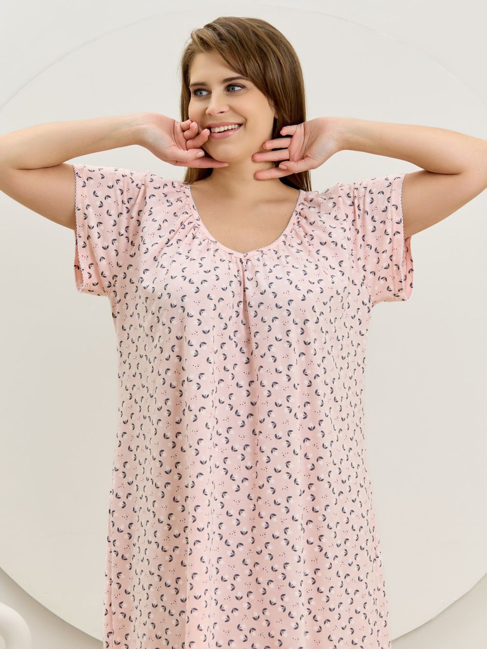 Ночная сорочка Эла Виотекс ПУДРОВЫЙ