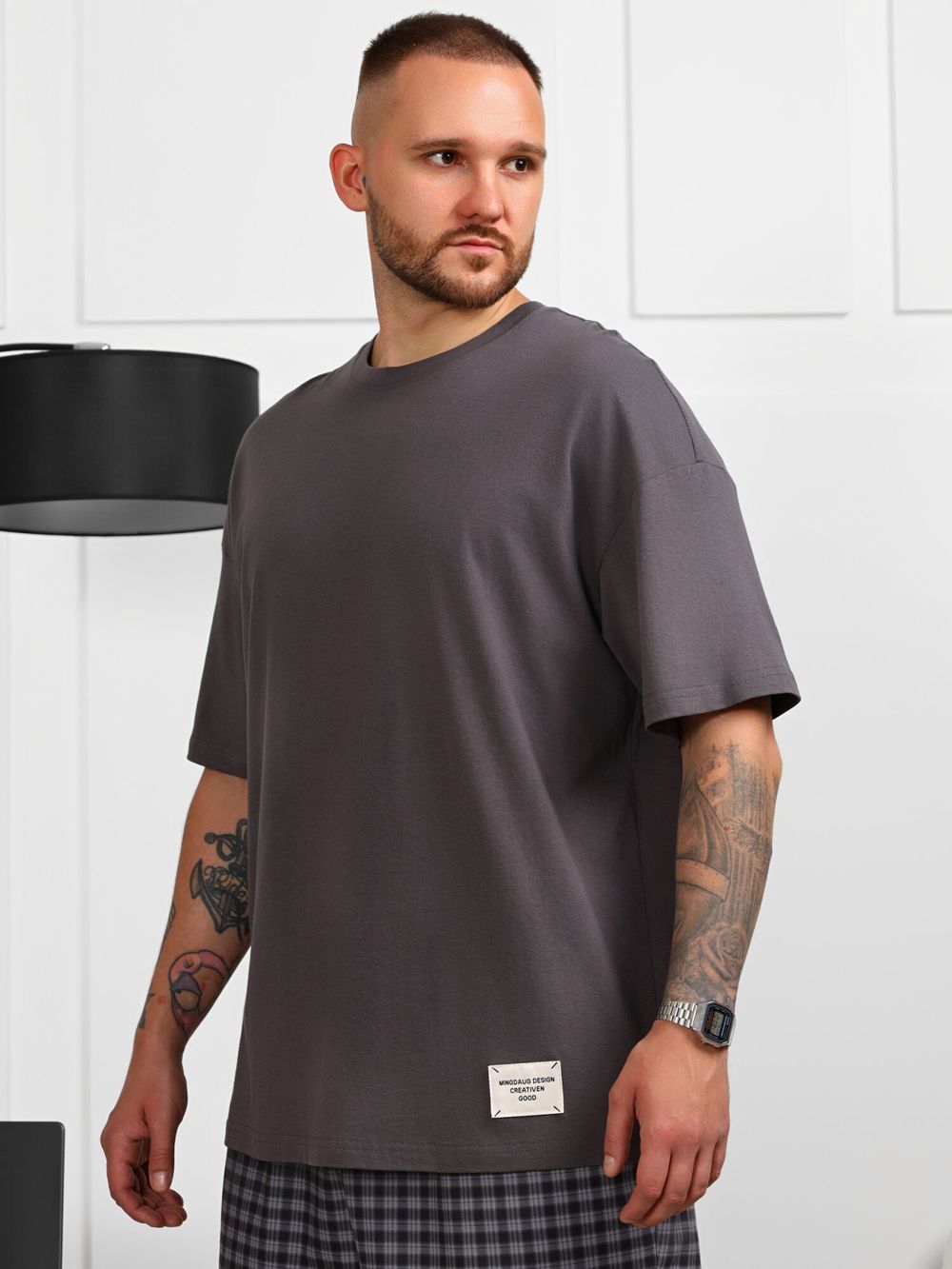 Фуфайка (футболка) мужская Генри-4 Виотекс ГРАФИТОВЫЙ