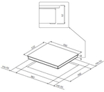 Cтеклокерамическая варочная панель Graude EK 60.2 E схема встраивания