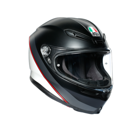 AGV K6 MINIMAL PURE MATT Black/White/Red