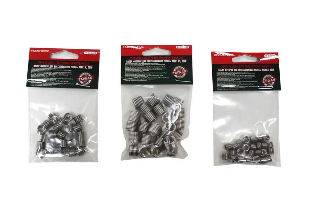 Набор футорок для восстановления резьбы М5x0.8, 25пр. RockForce##Rock FORCE RF-929U1A