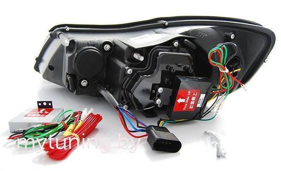 Передние фары daylight black drl для Skoda Octavia II A5 FL