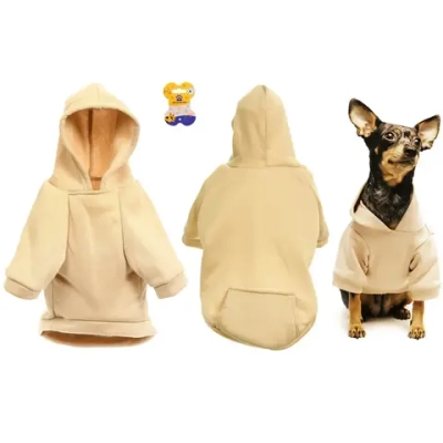 Кофта - толстовка для мелких пород собак «BRO Style», цвет мокко, р XL (на флисе)