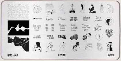 120 Kiss me Пластина для стемпинга Go Stamp