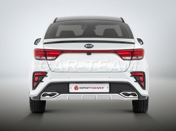 Бампер задний на Kia Rio IV "ЮролТюнинг" Kudos окрашенный в цвет