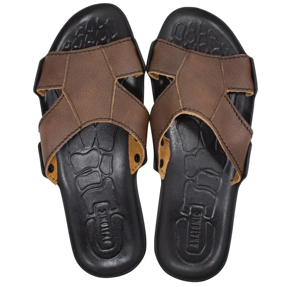 Пантолеты мужские (нат. кожа,нескользящ. подошва из термост-го полиуретана, каблуком–10мм,41р-р) Ritcar