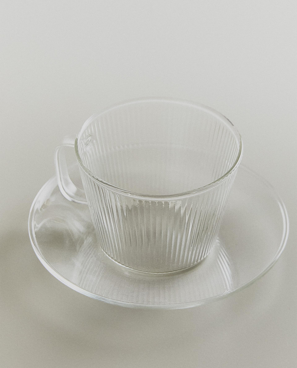 Zara Home чайная пара из боросиликатного стекла, цвет прозрачный, 15.5 см