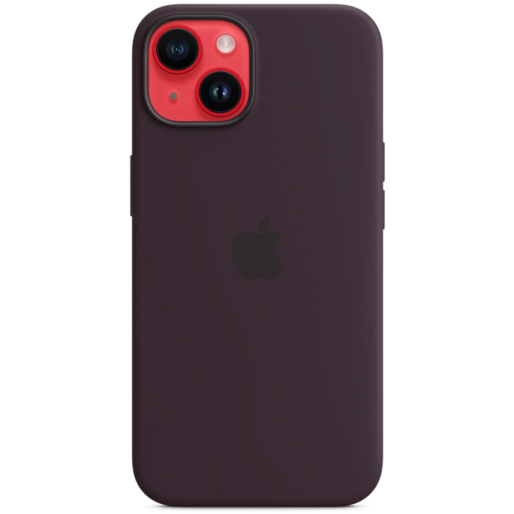 Силиконовый чехол с поддержкой MagSafe Apple Silicone Case для iPhone 14, Elderberry (Черничный)