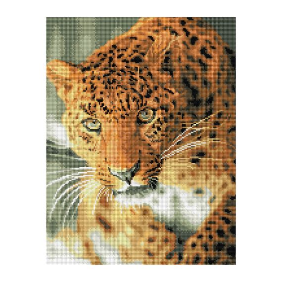 Almaz qaşlarla mozaika \ Алмазная мозаика \ Diamond painting Алмазная мозаика ТРИ СОВЫ "Леопард", 40*50см, холст на деревянном подрамнике, картонная коробка с пл