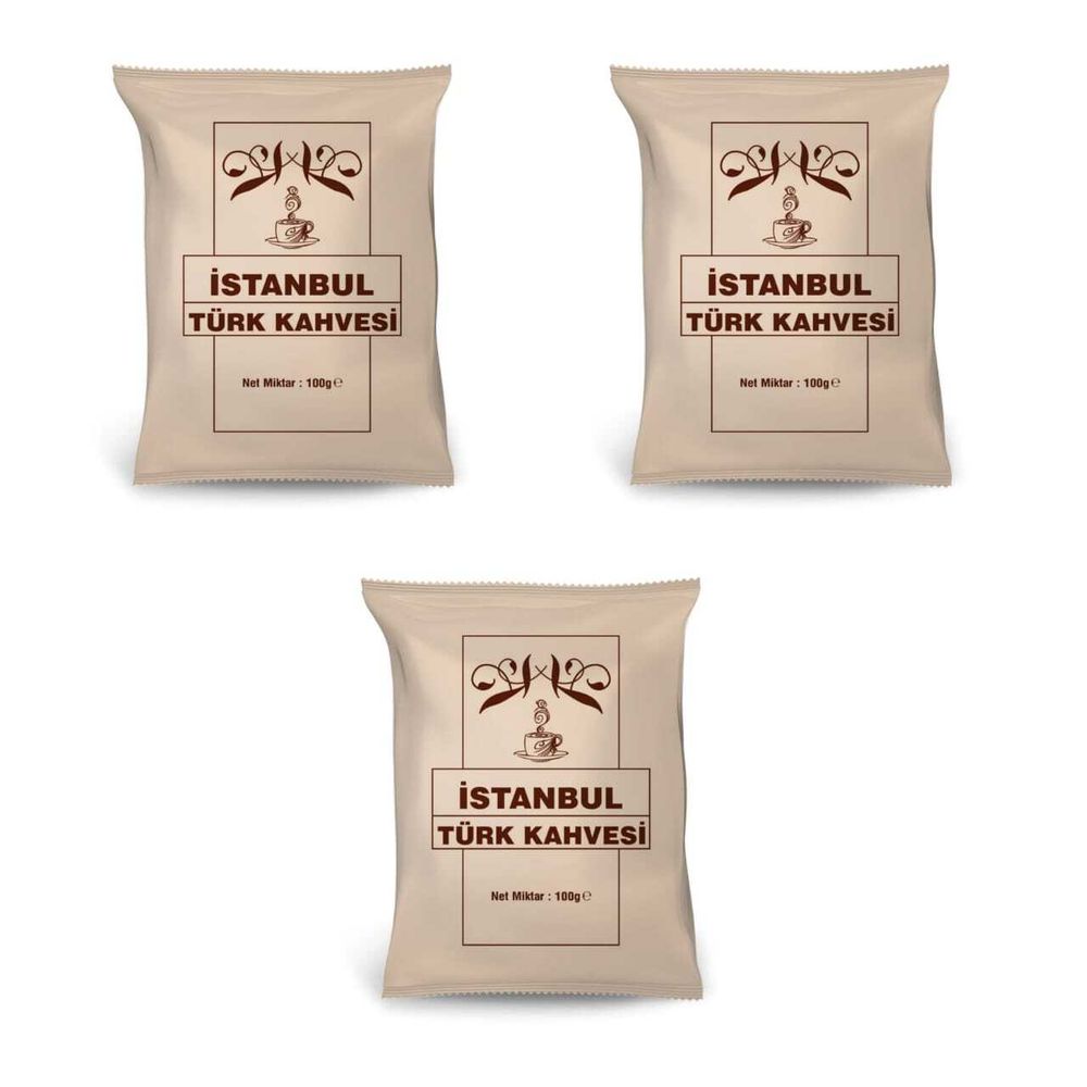 Кофе молотый İstanbul Türk Kahvesi, мягкая упаковка, 100 гр, 3 шт