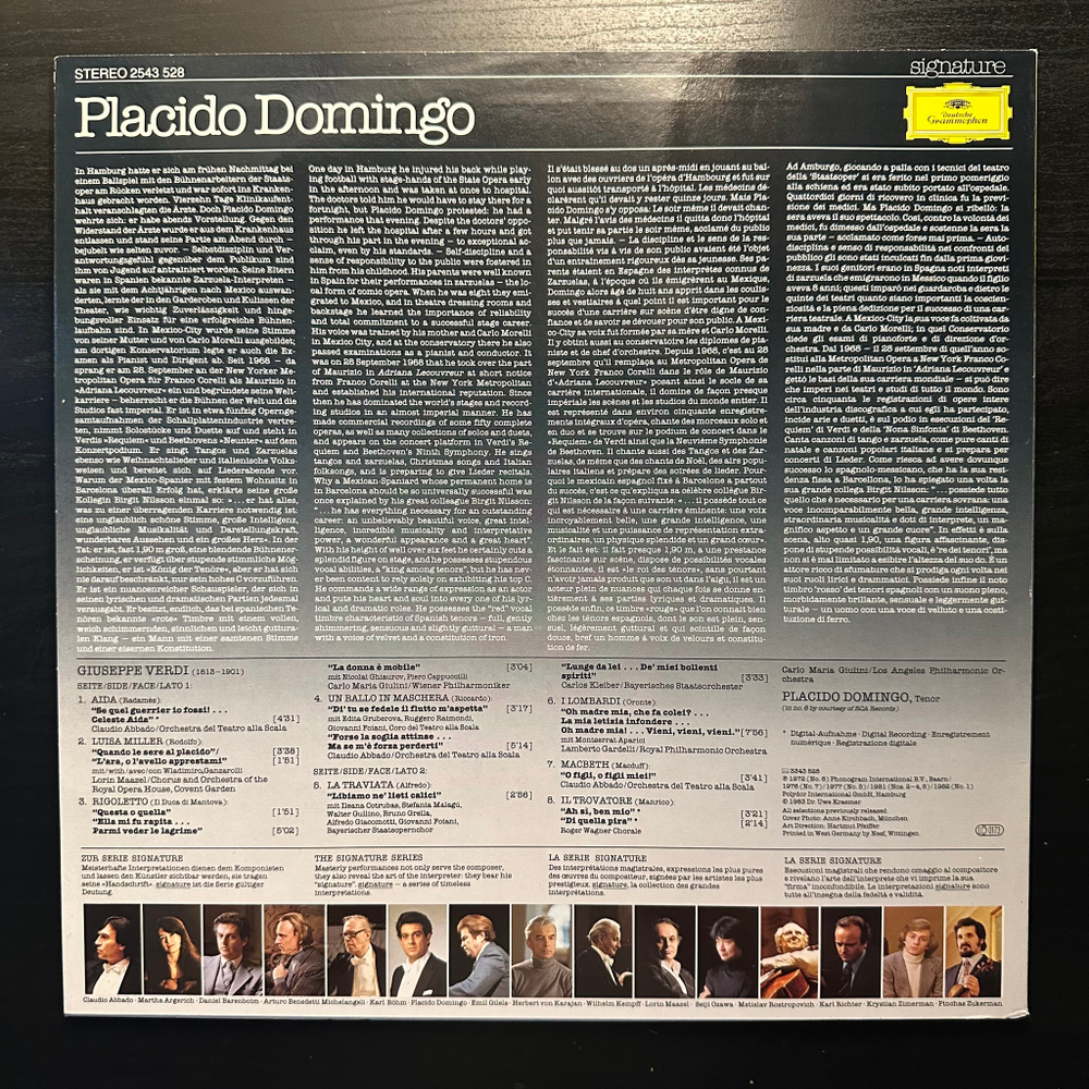 Placido Domingo - Verdi Arias (Германия 1983г.)
