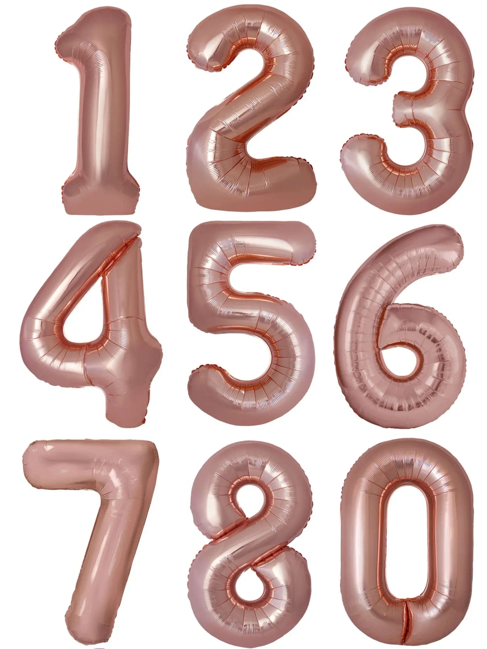 цифра розовое золото