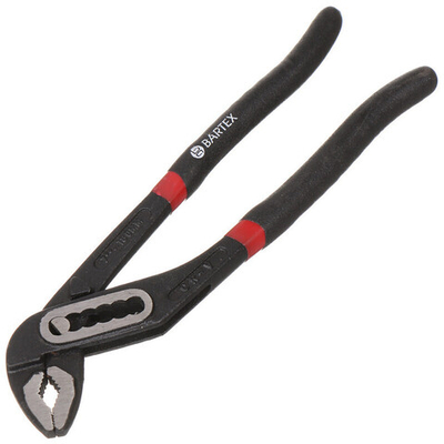 Клещи переставные, 180 мм, двухкомпонентная обливная, полированные, Bartex, шт