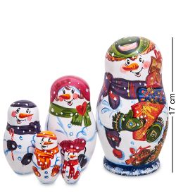 Народные промыслы МР-13/ 6-C Матрешка 5м «Снеговик»