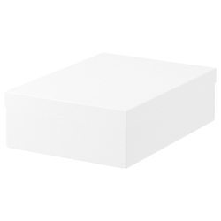 IKEA TJENA  (ИКЕА ТЙЕНА)  -  Контейнер с крышкой, белый, 25x35x10 см