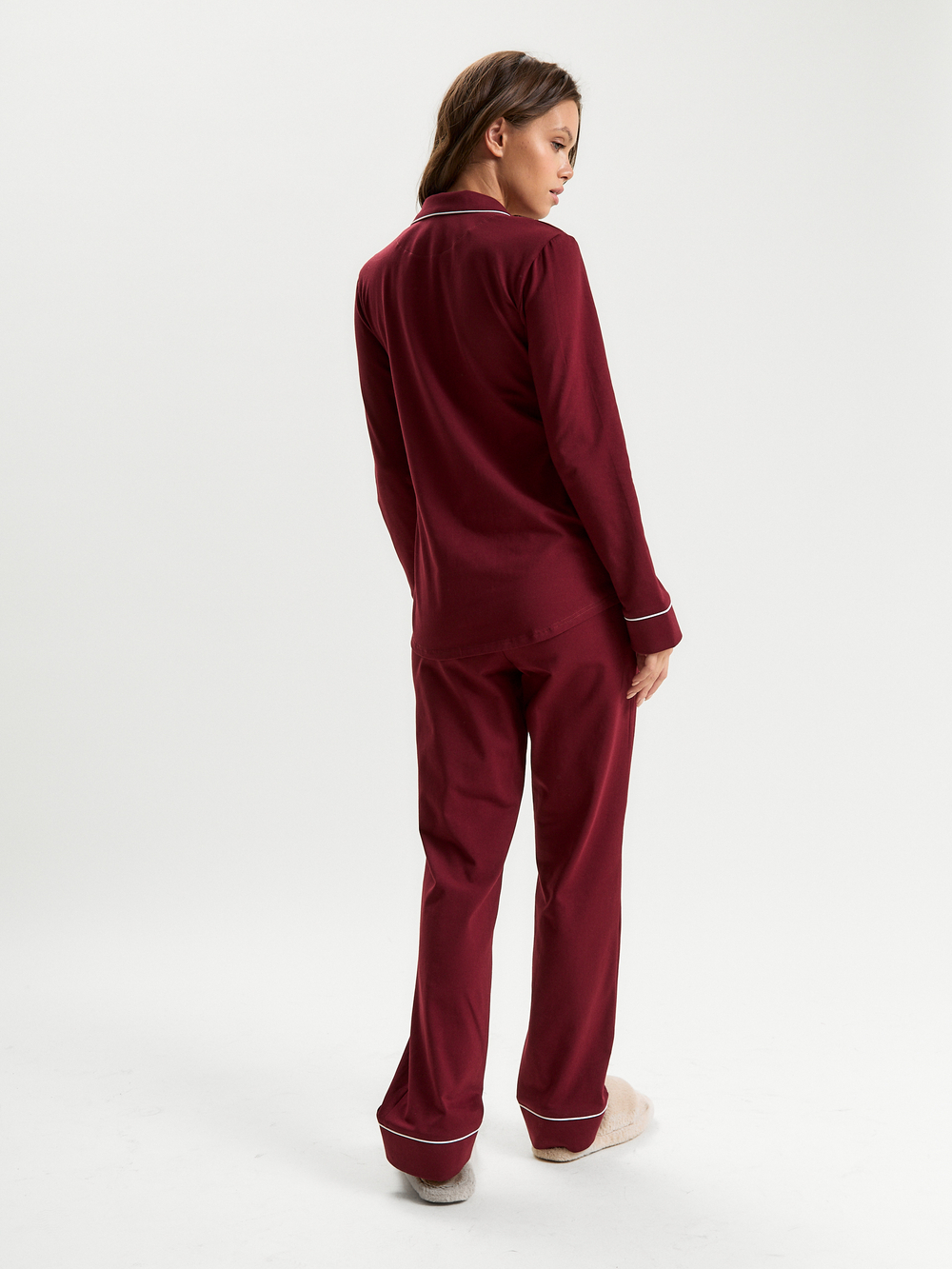 Пижама женская Ihomewear English Bordo