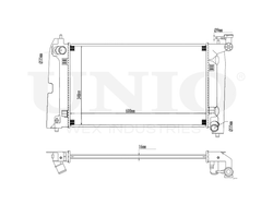 Радиатор охлаждения двигателя UNIO RAD-10022
