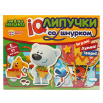 IQ-липучки со шнуровкой "Лесная поляна. Воздушный шар. Ми-ми-мишки" 4680107930385 (Умные игры)