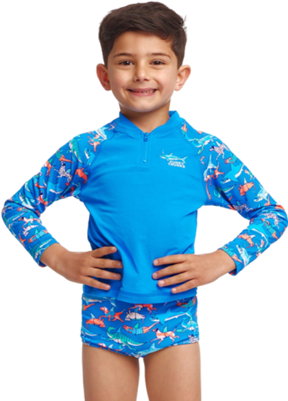 Лонгслив FUNKY TRUNKS Toddler Boys Fin Swimming