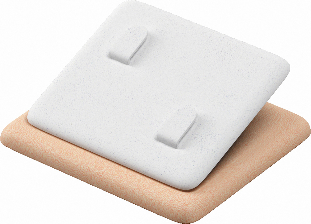 Подставка для 2 колец/наклонная/2 вертикальных язычка/поролон/основание