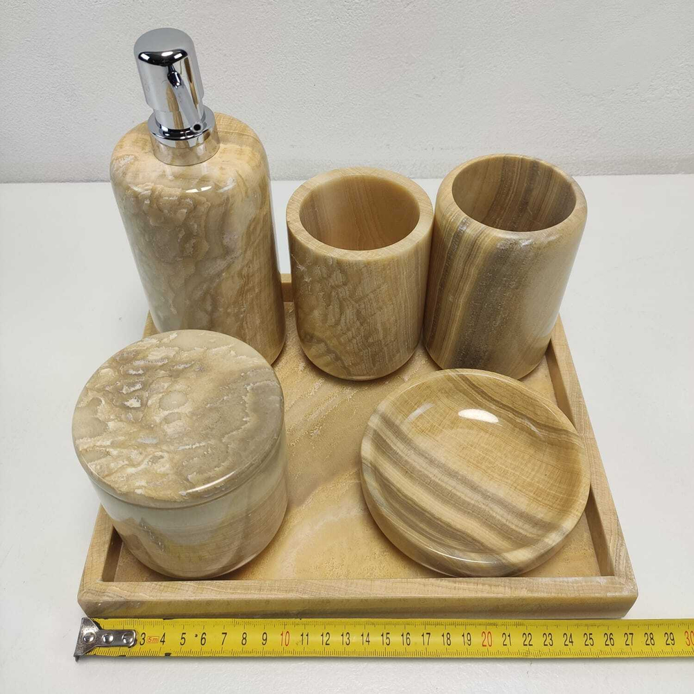 Набор из оникса 7 предм Nature Set Sunset NO-6203 квадрат