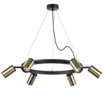 LR016316 Люстра RULLO 6х50W GU10 ЧЕРНЫЙ/БРОНЗА (571016+214431-6)