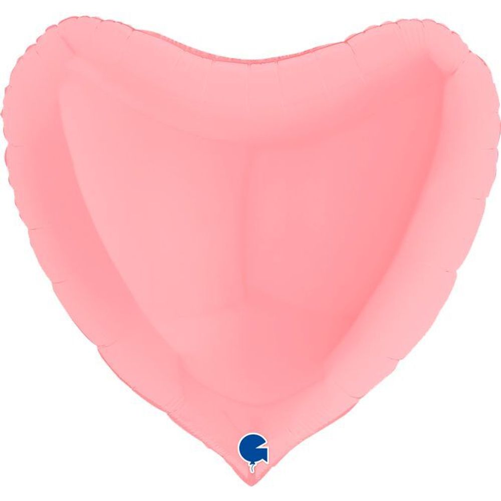 Сердце 36&quot; Розовый Матовый / Heart Matte Pink Gr