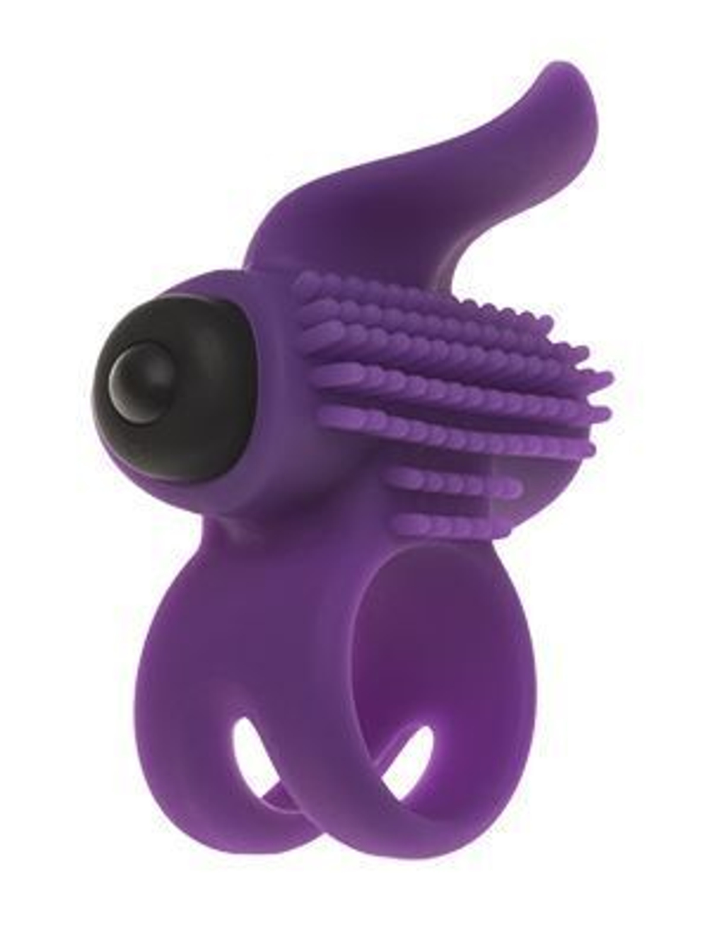 Эрекционное кольцо с подхватом мошонки и стимуляцией клитора Bullet Lastic Ring (Цвет: фиолетовый)