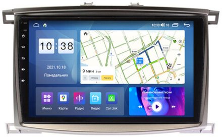 Магнитола для Toyota Land Cruiser 100 2002-2007, LX470 (экран климата внизу) - Parafar PF450UHD на Android 13, QLED, ТОП процессор, 8Гб+128Гб, CarPlay, 4G SIM-слот