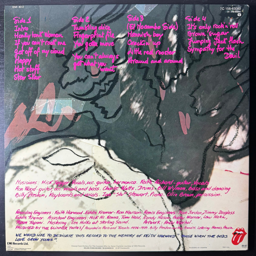 The Rolling Stones ‎– Love You Live 2LP (Швеция 1977г.)