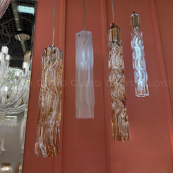 Подвесной светильник Cloyd ICEBERG-A P1 / Ø8 см - хром - белое матовое стекло (арт.11656)