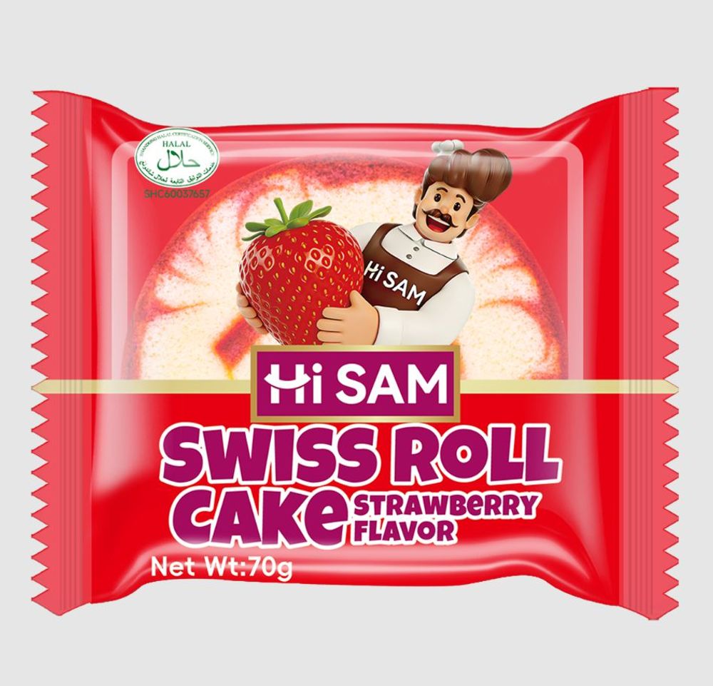 Hi Sam Рулет со вкусом клубники 70г
