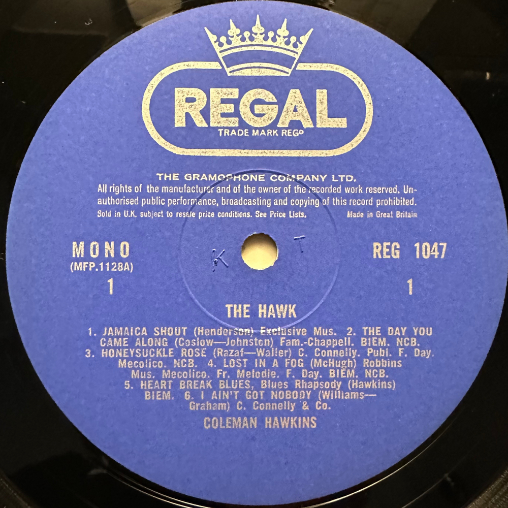 Coleman Hawkins ‎– The Hawk (Англия 1967г.)